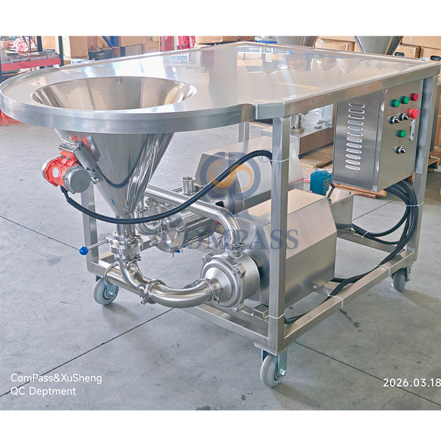 TRL-B gran oferta sanitario 4KW SS304 sistema de mezcla de alto cizallamiento de alta eficiencia mezclador homogeneizador emulsionante líquido en polvo para crema