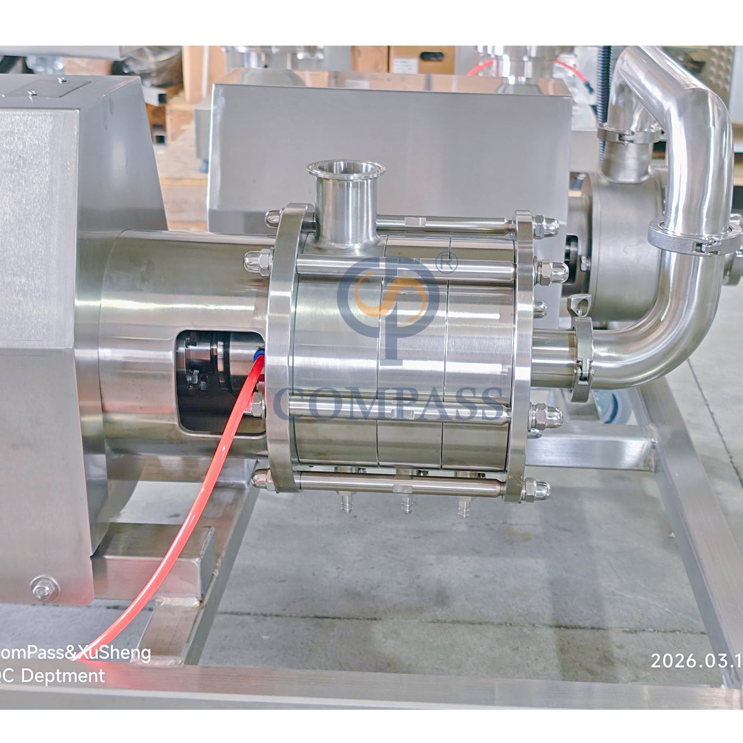 TRL-B gran oferta sanitario 4KW SS304 sistema de mezcla de alto cizallamiento de alta eficiencia mezclador homogeneizador emulsionante líquido en polvo para crema