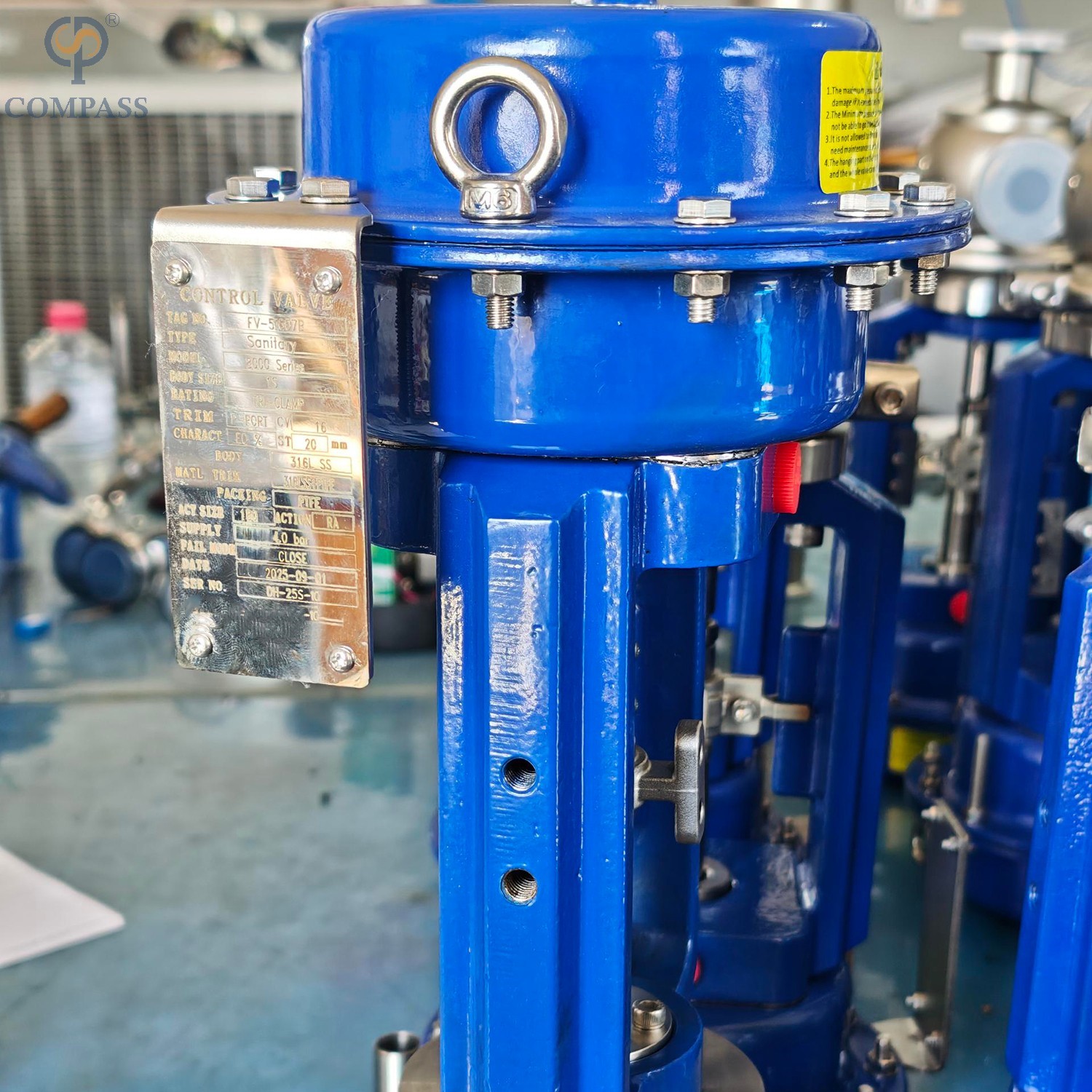 25.4 mm-mt1 ss316l válvula de flujo de diafragma electroneumático TC sanitario sin posicionador sin posicionador