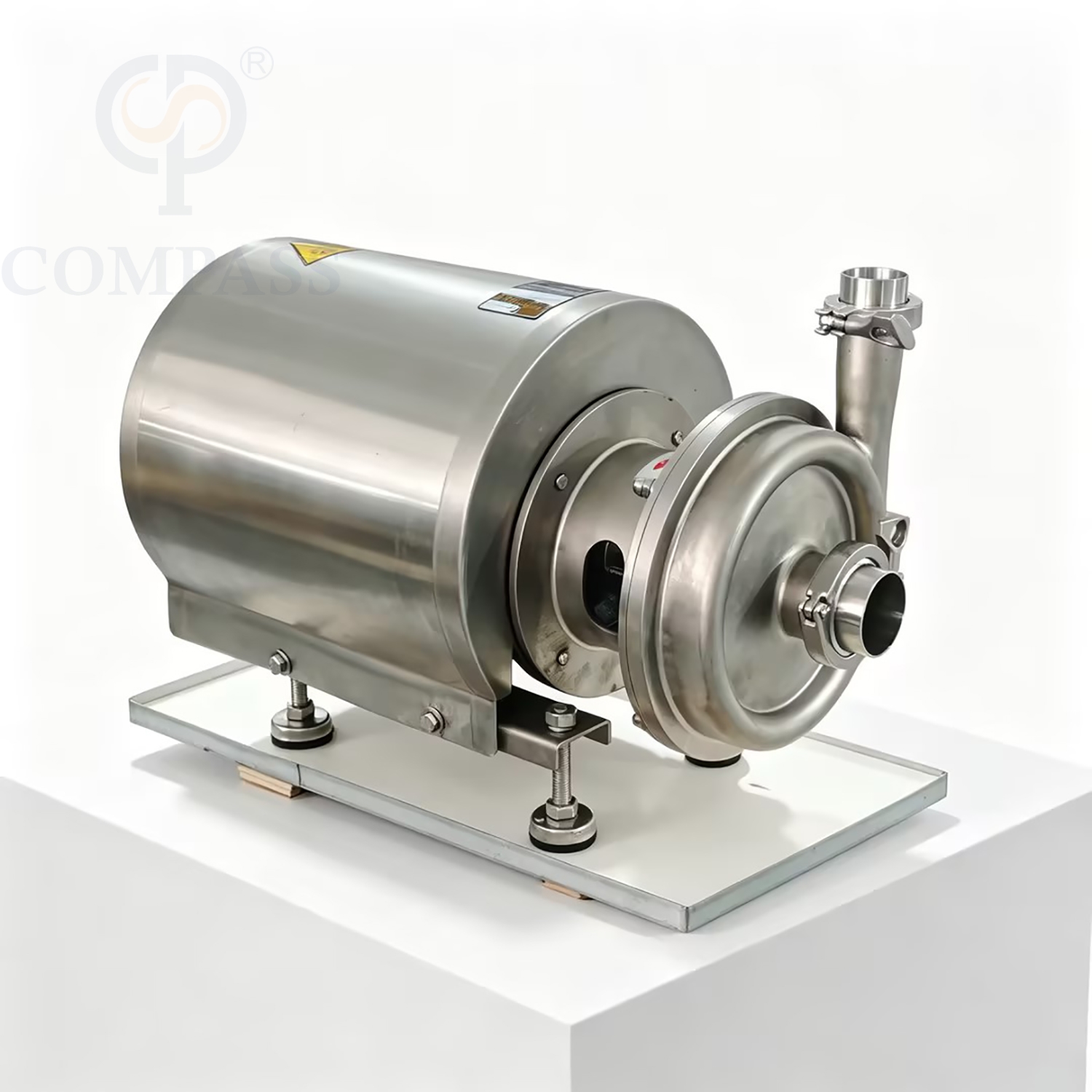 Bomba centrífuga eléctrica sanitaria higiénica de grado alimenticio SS304 OEM 415V con cubierta protectora de Motor redonda KSCP-10T-24M-2.2KW