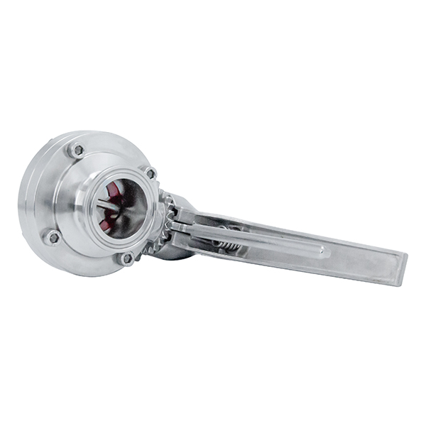 1 1/4 pulgada 32 mm Hygienic Hygienic acero inoxidable Alimento SS316L SMS Manual Válvula de mariposa Tri Clamp Tri con acero inoxidable Posición múltiple