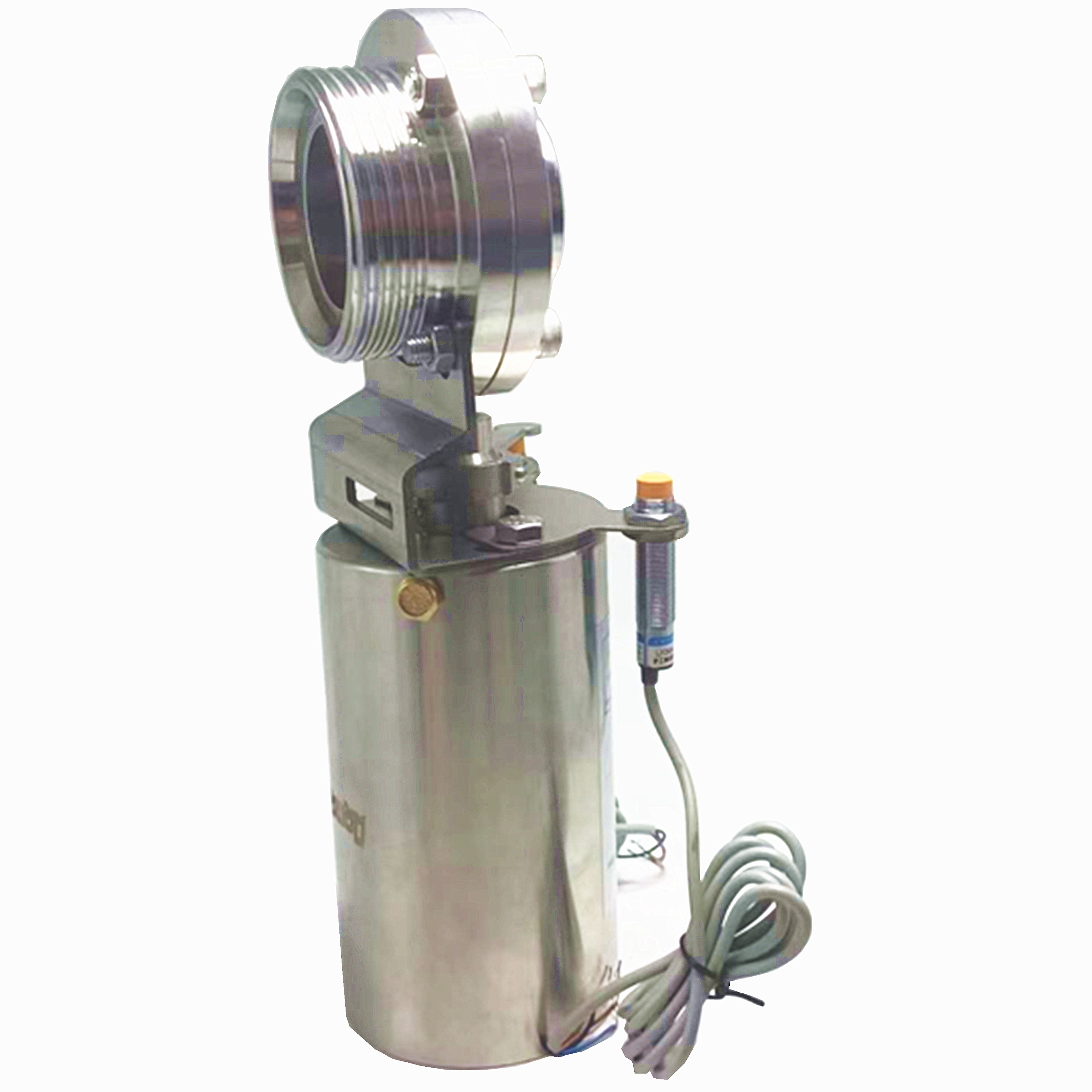 DN80 85 mm Hygienic Hygienic Acero inoxidable Alimento de alimentos SS304 Válvula de mariposa neumática de rosca con actuador neumático 