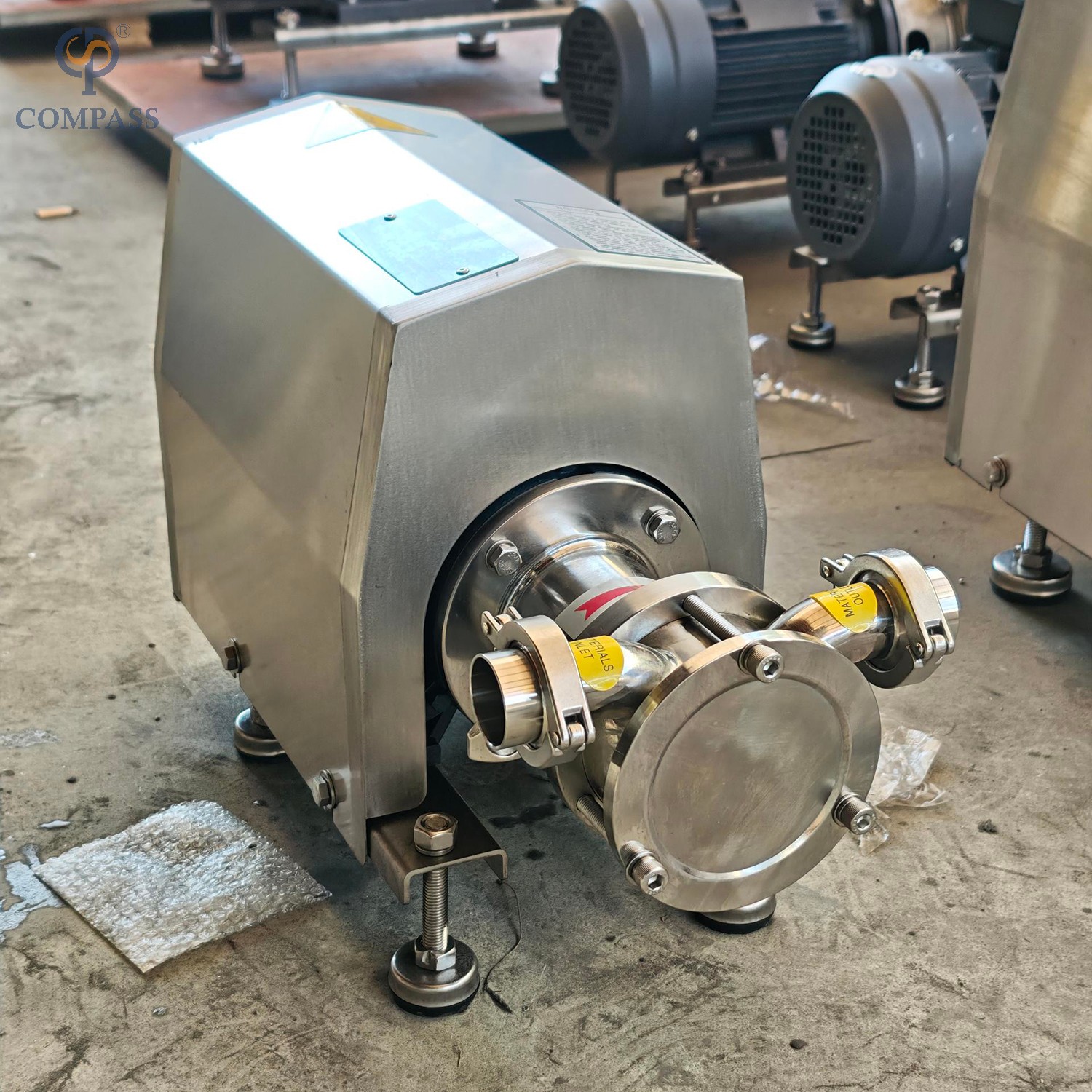 SS304 3KW 380V 3 fases 50HZ grado sanitario alta calidad 1750RPM bombas de impulsor Flexible de triple sujeción con sello mecánico único