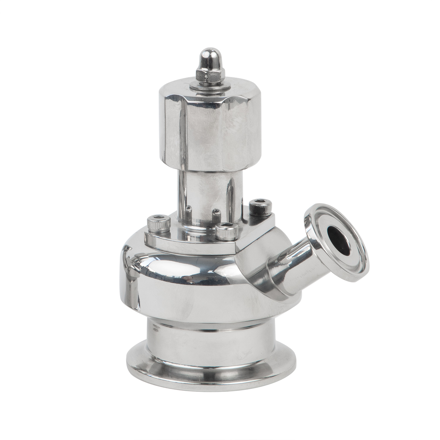 Válvula de muestreo de alta calidad higiénica SS316L con tapa de acero inoxidable
