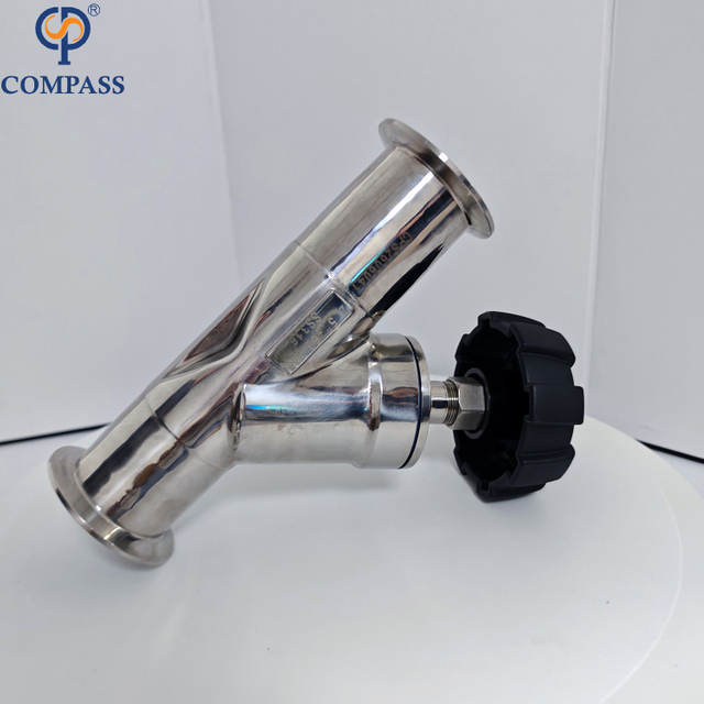 El tri espejo del extremo de sujeción pulió la válvula manual de Seat del ángulo de TC77.5MM SS316L los 63.5MM