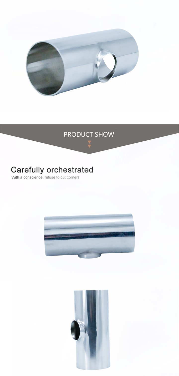 Soldadura de tuber&iacute;a higi&eacute;nica de acero inoxidable reducci&oacute;n de la camiseta corta