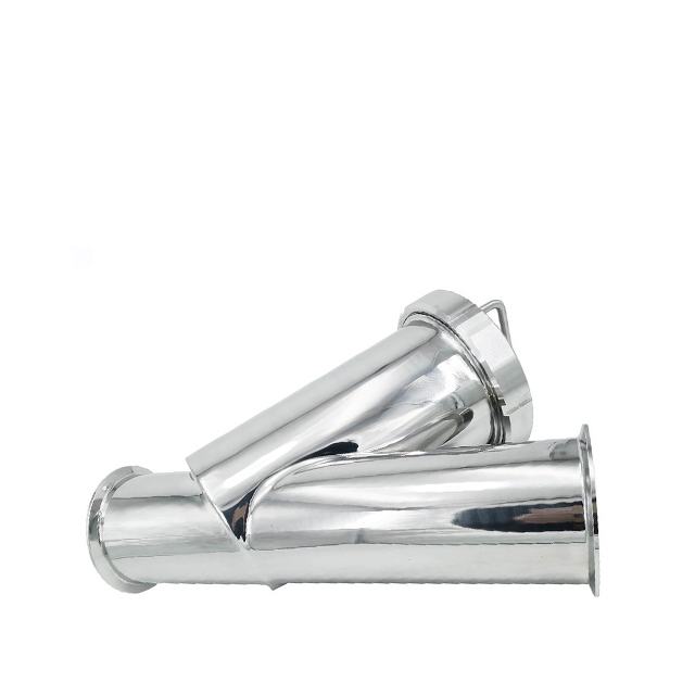 Colador de filtro tipo ángulo de soldadura de acero inoxidable sanitario