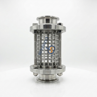 Mirilla de vía recta con abrazadera para tubería TC91MM DN65 SS316L con pantalla protegida