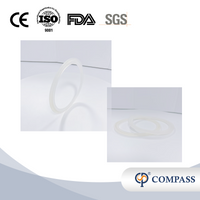 Gran oferta Universal 2 pulgadas TC 64MM higiene sanitaria grado alimenticio SMS aséptico Tri abrazadera junta de silicona transparente con tapa de brida