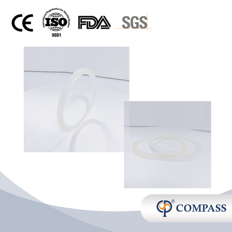 Gran oferta Universal 2 pulgadas TC 64MM higiene sanitaria grado alimenticio SMS aséptico Tri abrazadera junta de silicona transparente con tapa de brida