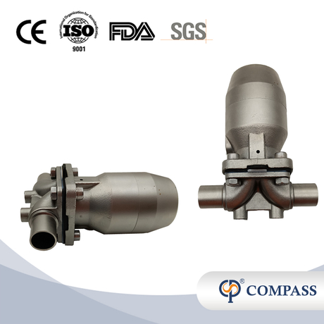 25,4 mm de alta calidad Hygienic Hygienic Sea inoxidable SS316L SMS SMS Diafragma recto Vavle 
