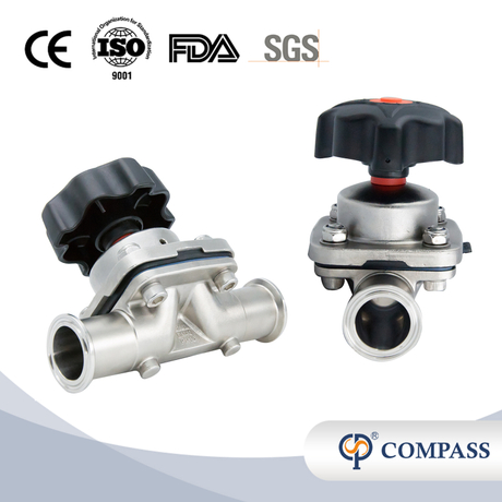 2 pulgadas 50.8 mm de alta calidad Hygienic Hygienic Acero inoxidable SS316L SNV SMS Válvula de diafragma recta
