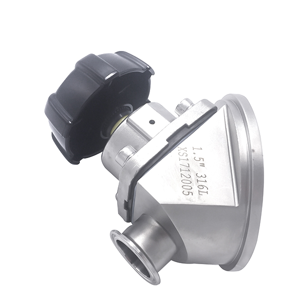 1 1/2 pulgada 38.1 mm de alta calidad Hygienic Hygienic Acero inoxidable SS316L Manual SMS Cuesta Tank Bottom Diafragm Vavle con mango de plástico