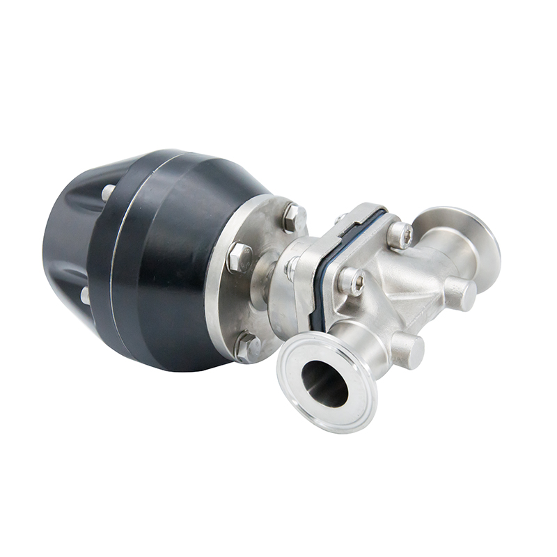 1 pulgada 25,4 mm Higiénico sanitario Hygienic acero inoxidable SS316L SNUMAD SMS Diafragma recto Vavle con neumático de plástico lagre