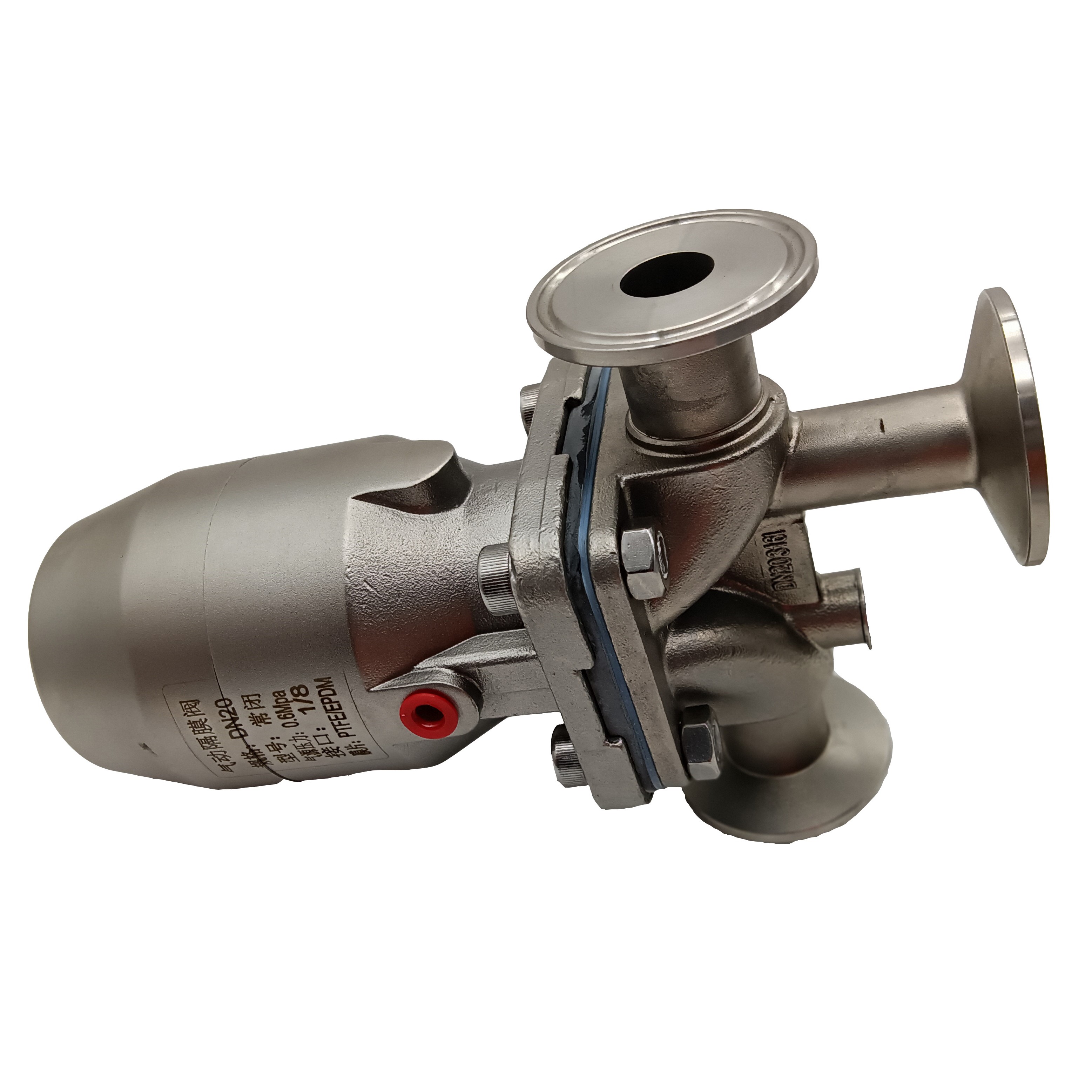 1/2 pulgada 12.7 mm de alta calidad Hygienic Hygienic Sea inoxidable SS316L SNUMADE SMS DIAFRAGM VAVLE 