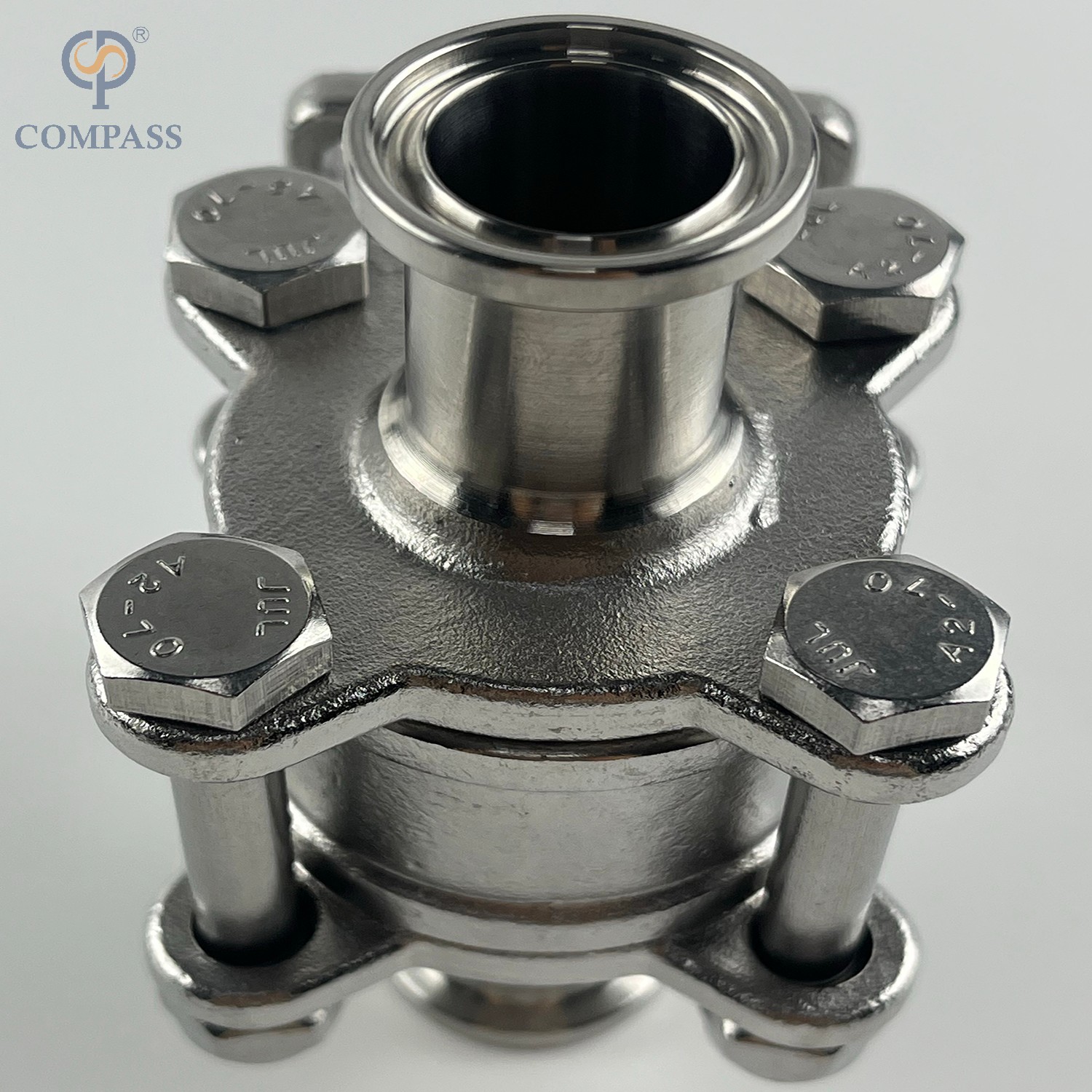 Manual de acero inoxidable de 3/4 pulgadas Válvula de bola de tres piezas de plataforma alta sin manija
