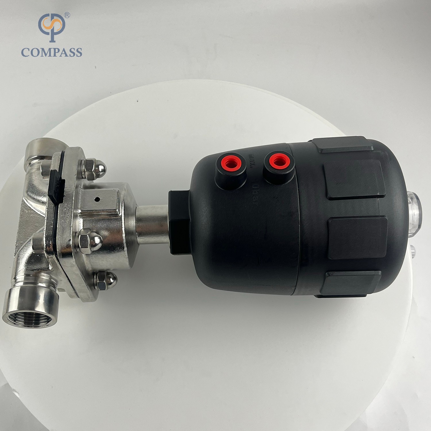 G 1 'SS316L G Válvula de diafragma recta de espesor hembra con cabeza neumática de plástico