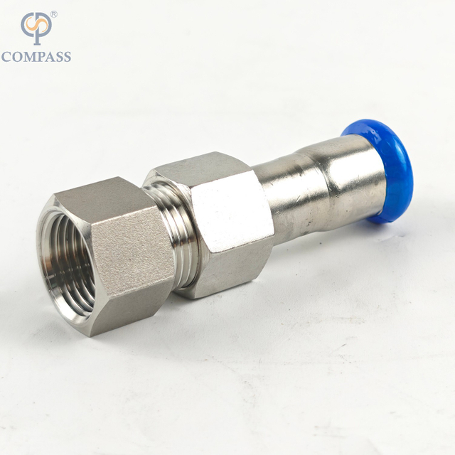 DN15 acero inoxidable sanitario SS304 BS Single Snwen unión roscada hembra