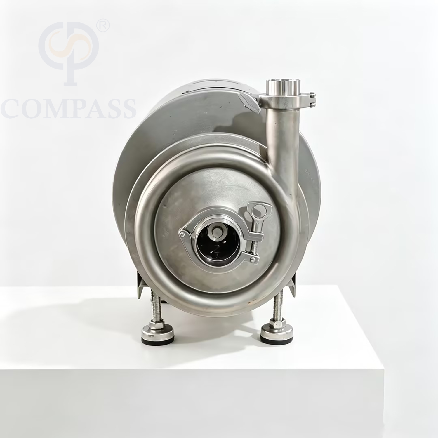 Bomba centrífuga eléctrica sanitaria higiénica de grado alimenticio SS304 OEM 415V con cubierta protectora de Motor redonda KSCP-10T-24M-2.2KW