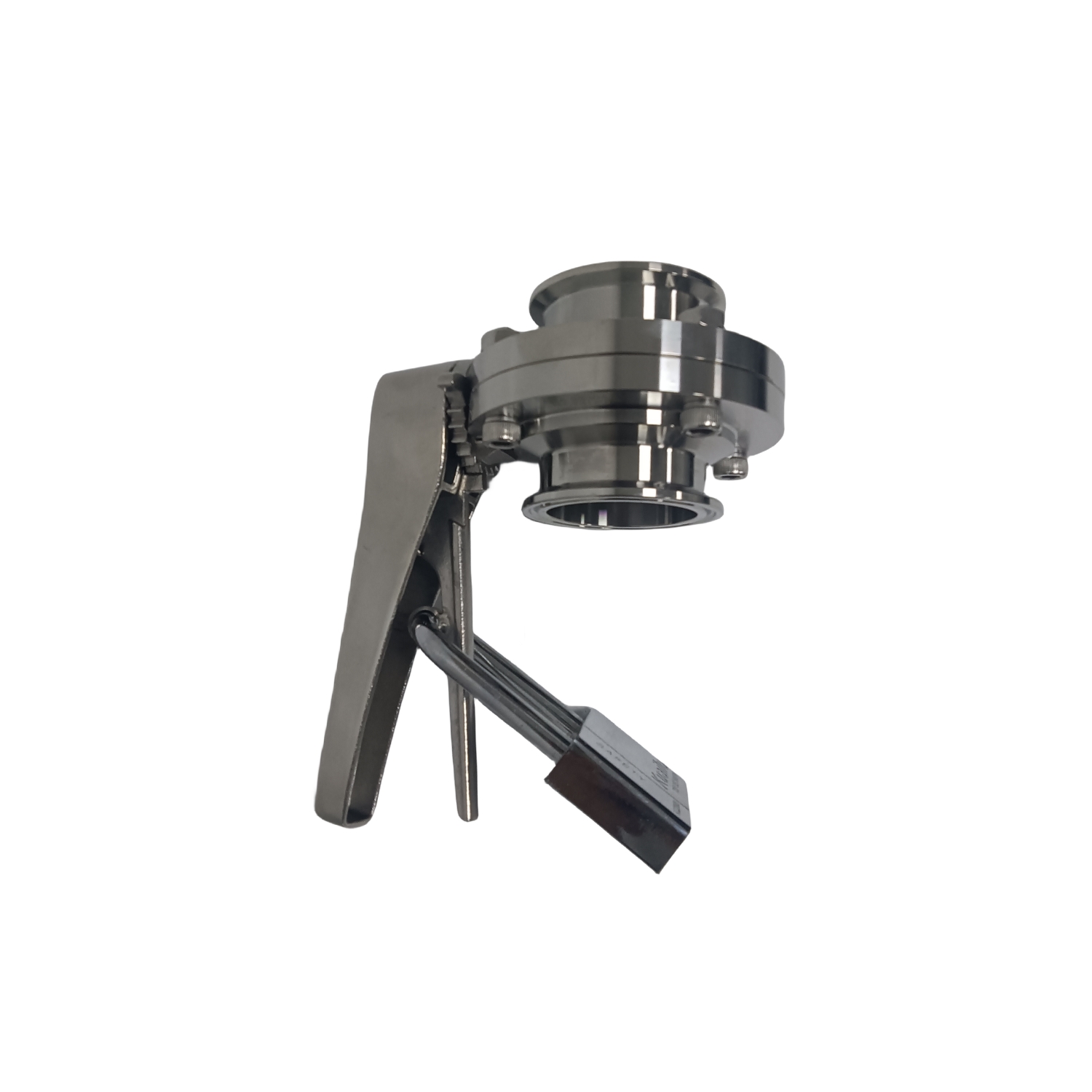 2 pulgadas de 51 mm higiénico acero inoxidable de acero inoxidable Grado SS304 Válvula de mariposa tri -clamp manual de SMS con sello Viton