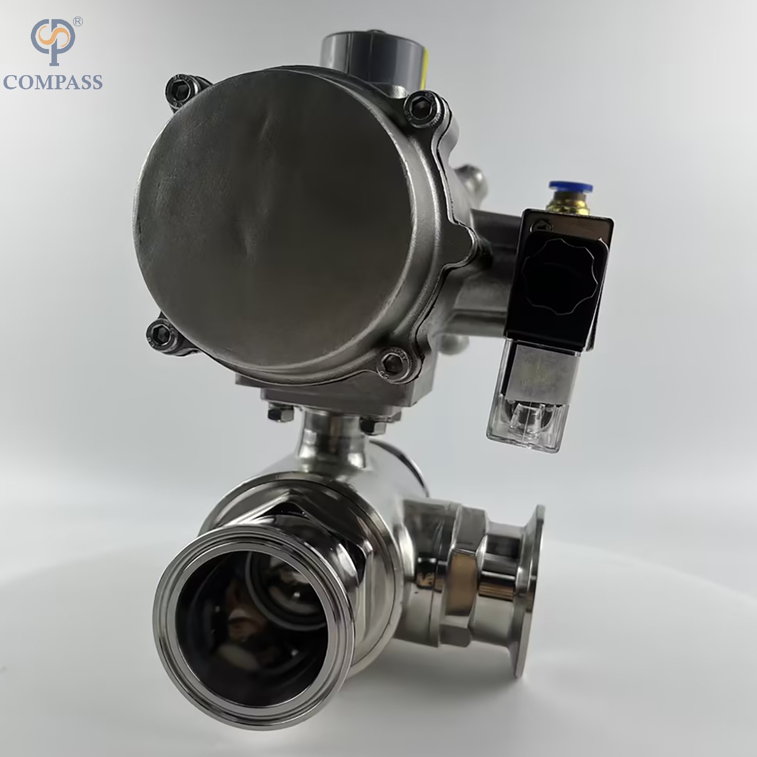 VÁLVULA DE BOLA CON ABRAZADERA TIPO T DE ACTUADOR DE ACERO INOXIDABLE DE 2'-50.8MM