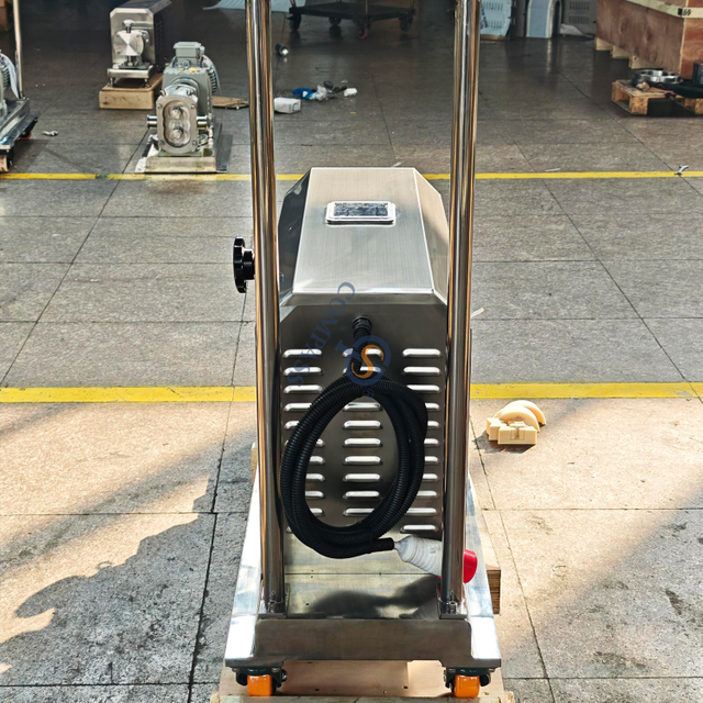 Bomba sinusoidal de extremo de unión SS316L de 330RPM 2.2KW con carro móvil y gabinete de control