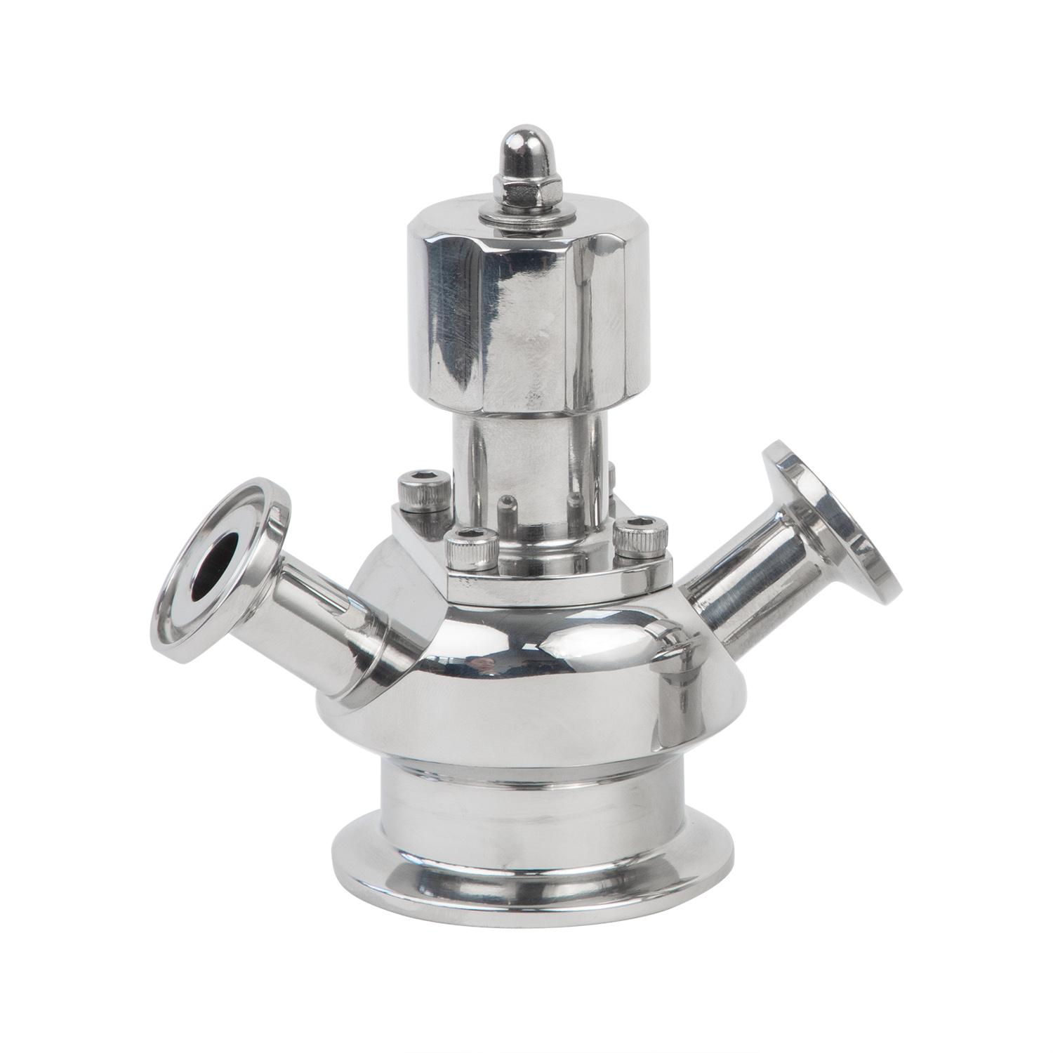 Válvula de muestreo de alta calidad higiénica SS316L con tapa de acero inoxidable