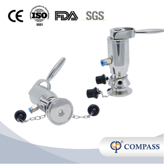 SGQK Modelo TC Manual y Pneumatic Food Grade Tri Sweeping Válvulas de muestreo