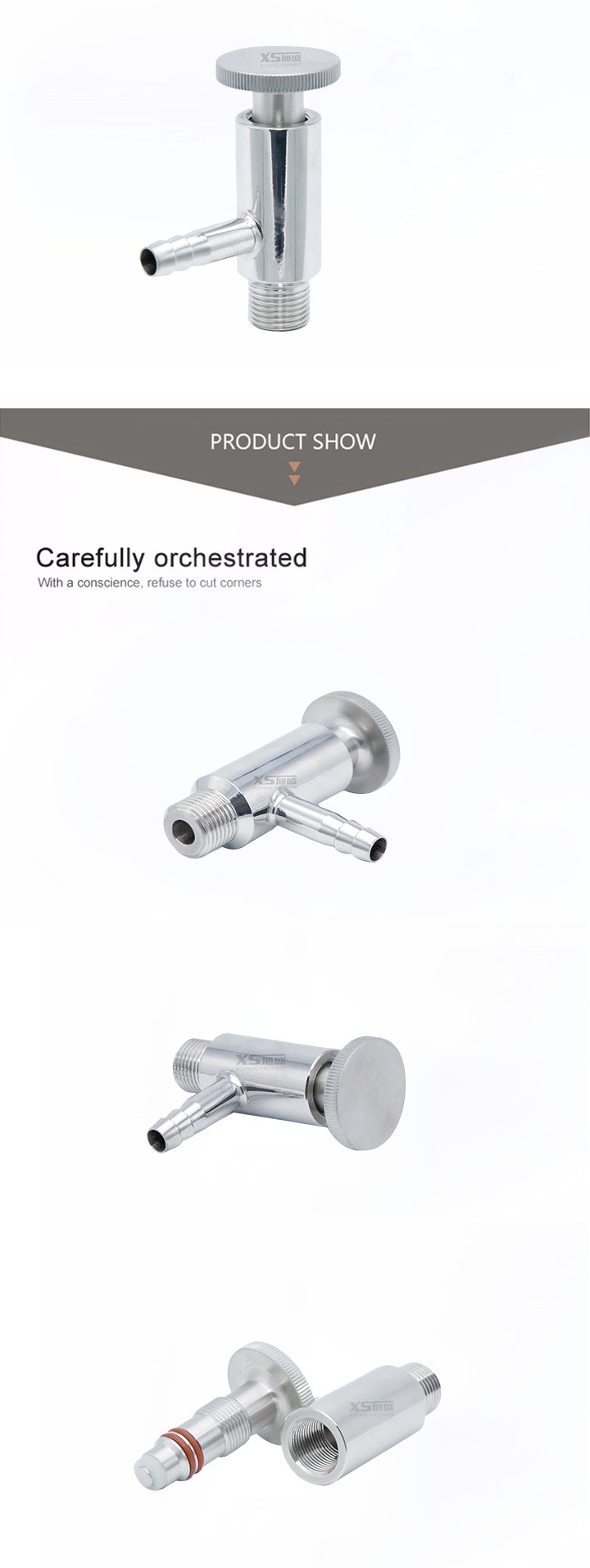 Acero inoxidable 304 316 NPT BSP V&aacute;lvula de muestra roscada masculina