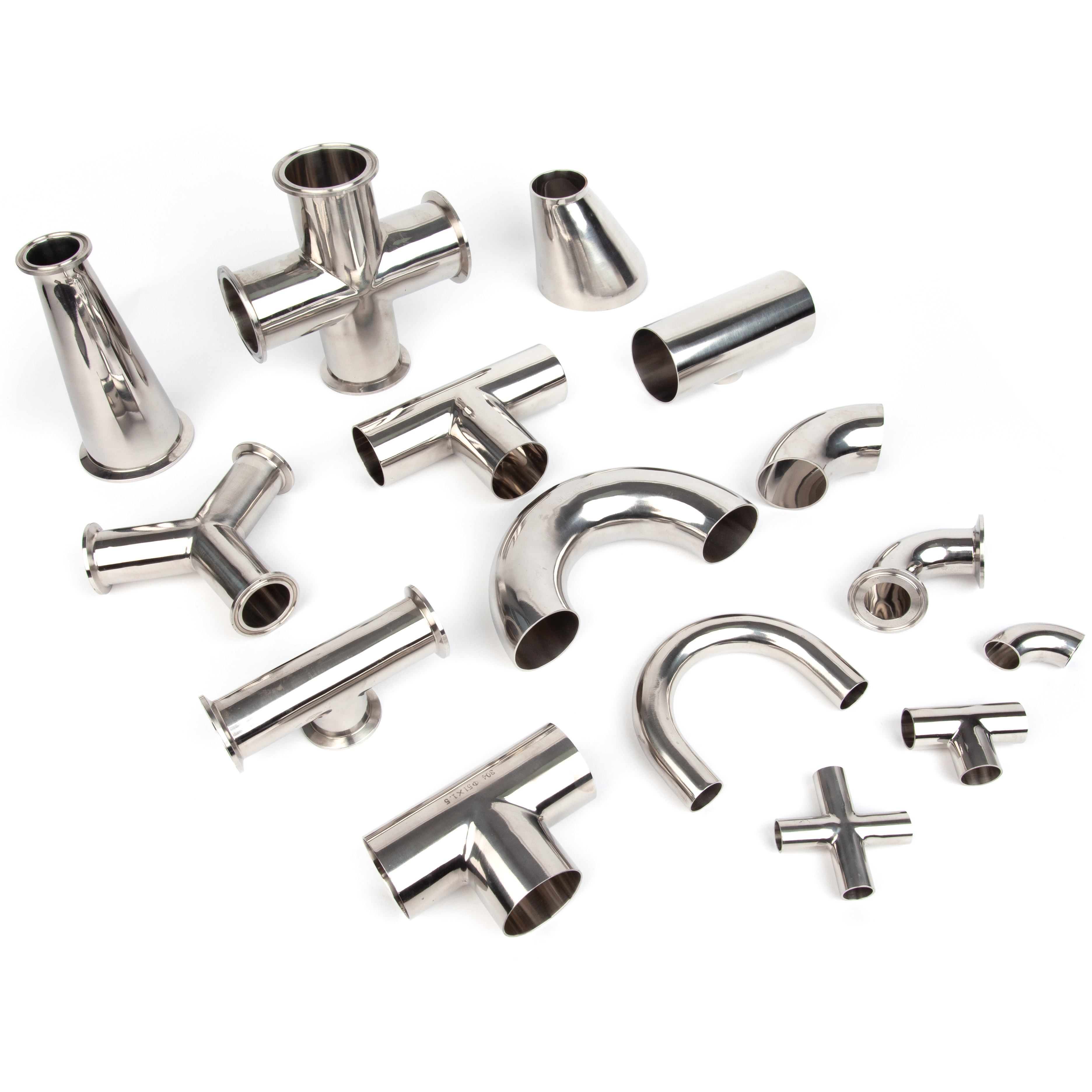 Curva de codo de acero inoxidable sanitario