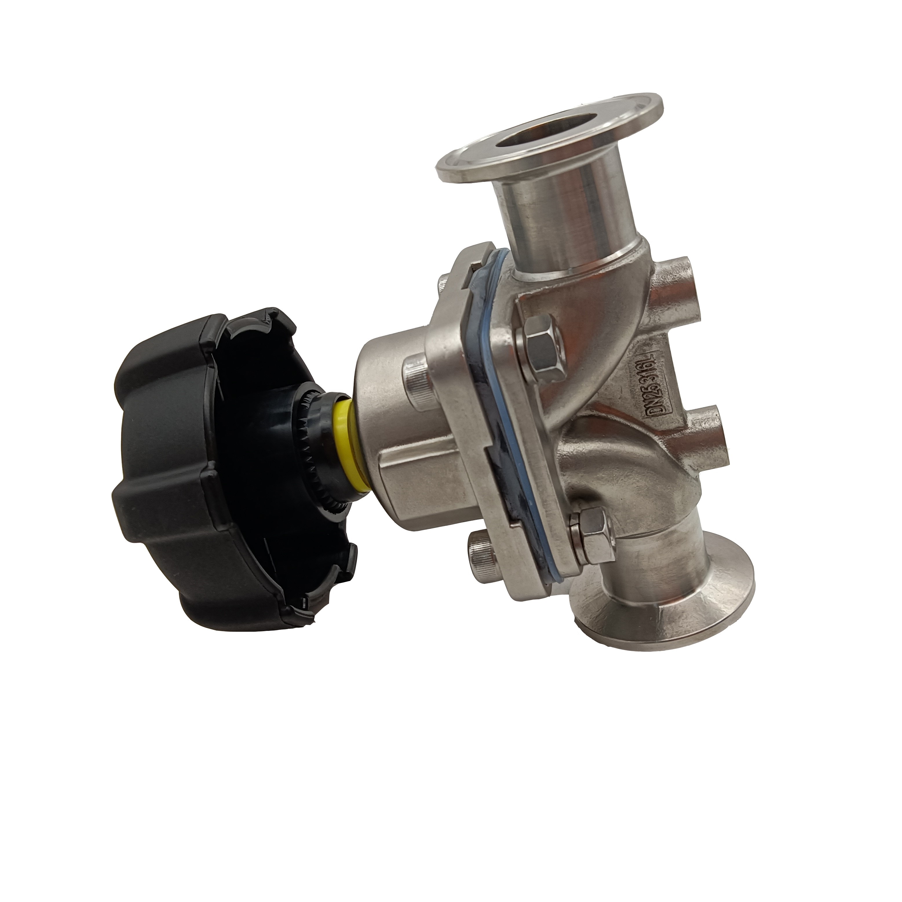 1/2 pulgada 12.7 mm de alta calidad Higiénica Higiénica Acero inoxidable SS304 SMS CLAMP VÁLVO DIAFRAGM