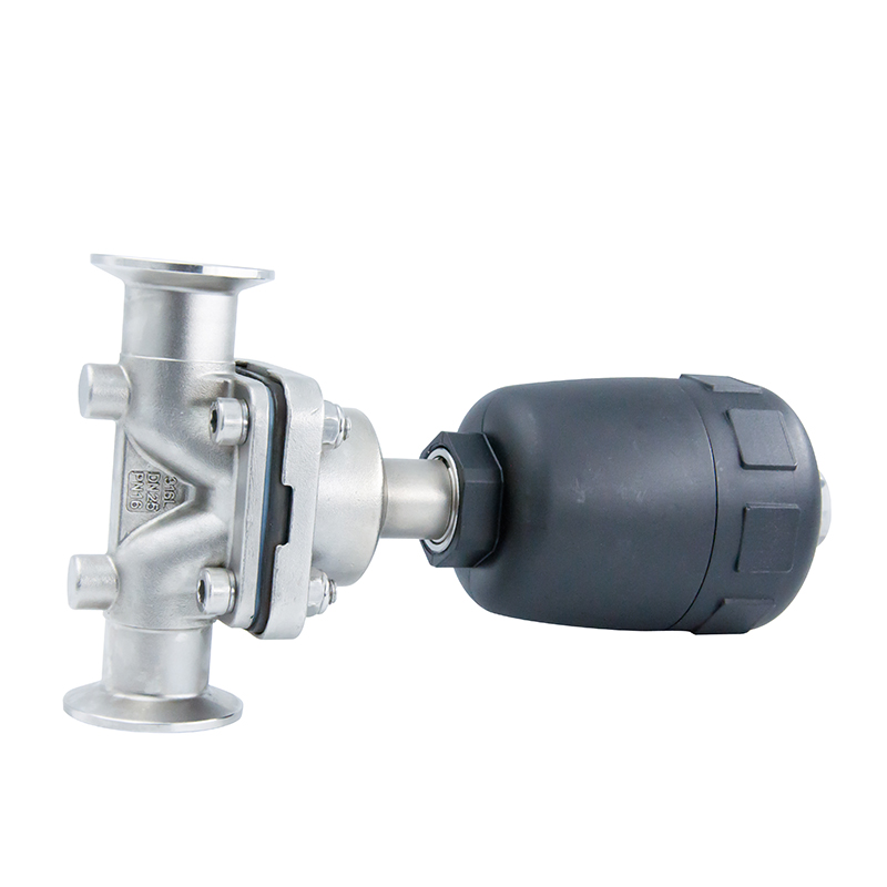 1/2 pulgada 12.7 mm de acero inoxidable higiénico sanitario de alta calidad SS316L SNUMADE SMS Diafragma recto Vavle con pequeño plástico neumático