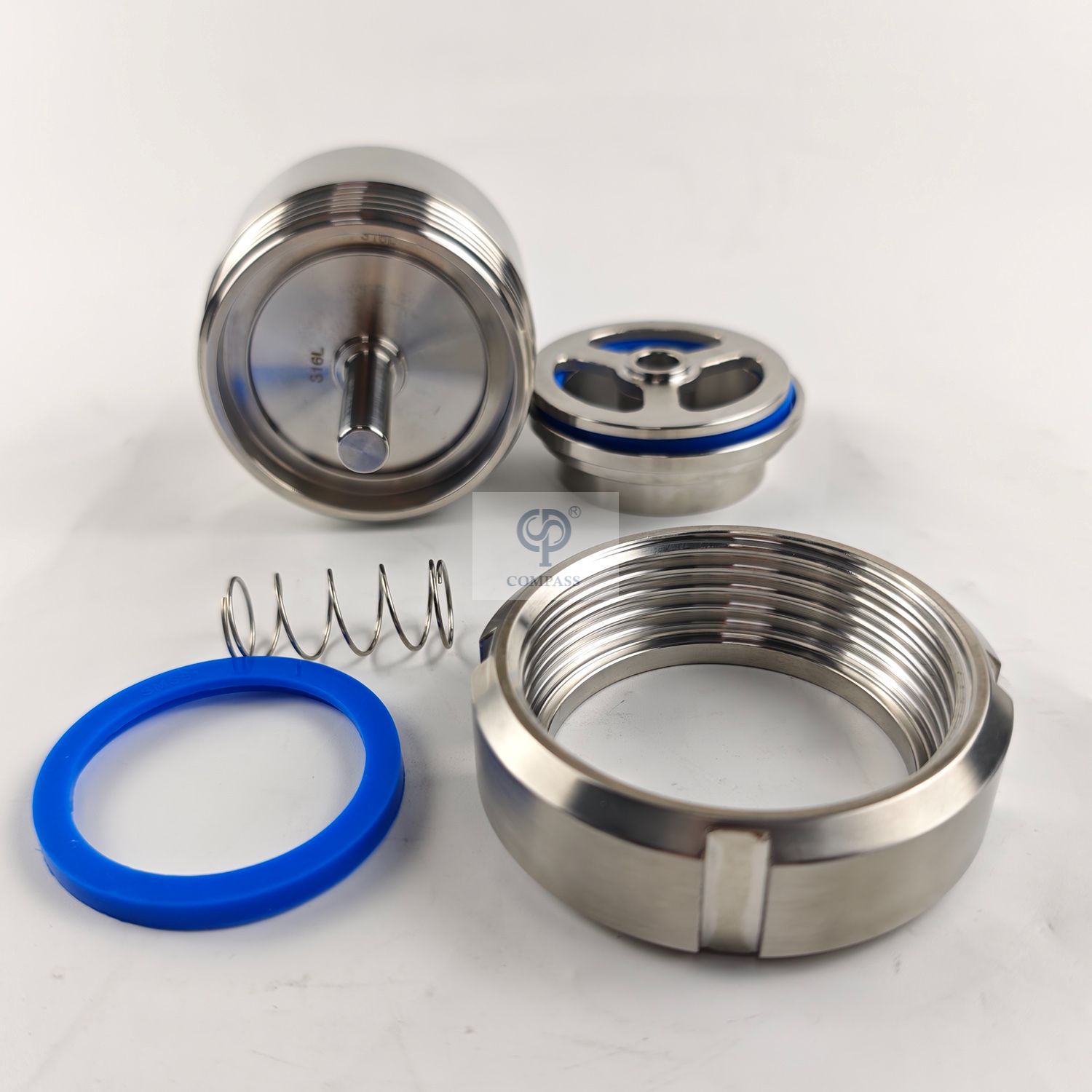 SS316L de alta calidad SS316L Grado alimento Válvula de control de Din Union de grado sanitario estéril