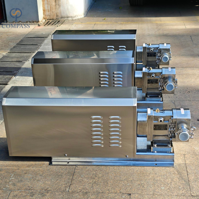 Bomba de lóbulo sanitaria SS316L con motor de relación fija 