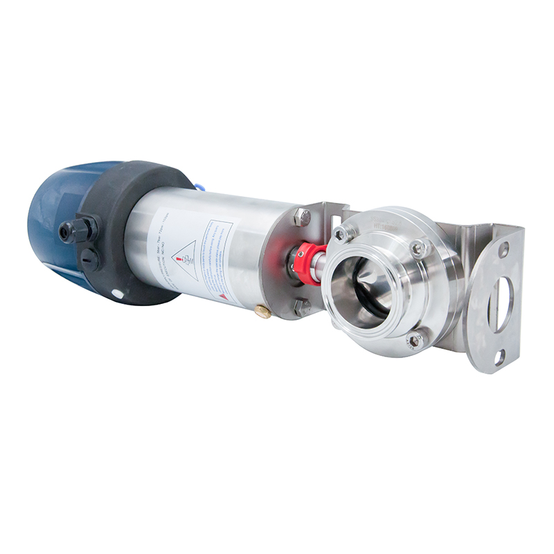 1/2 pulgada de 12,7 mm higiénico de acero inoxidable de acero inoxidable Grado SS304 SMS Válvula de mariposa neumática con abrazadera con cabeza de control