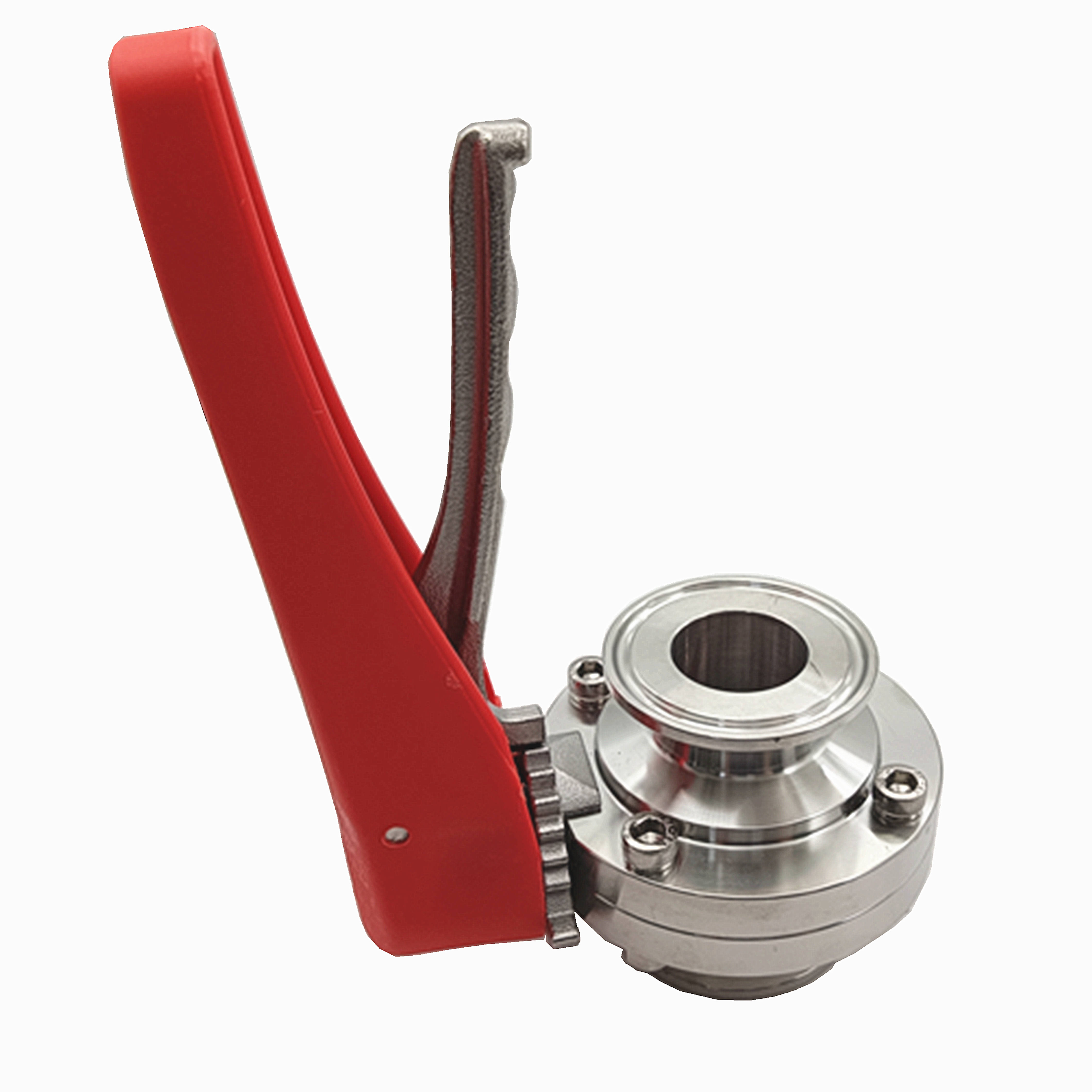 DN50 52 mm Hygienic Hygienic Acero inoxidable Alimento SS316L DIN Manual Clamp Butterfly Válvula con manija de plástico?