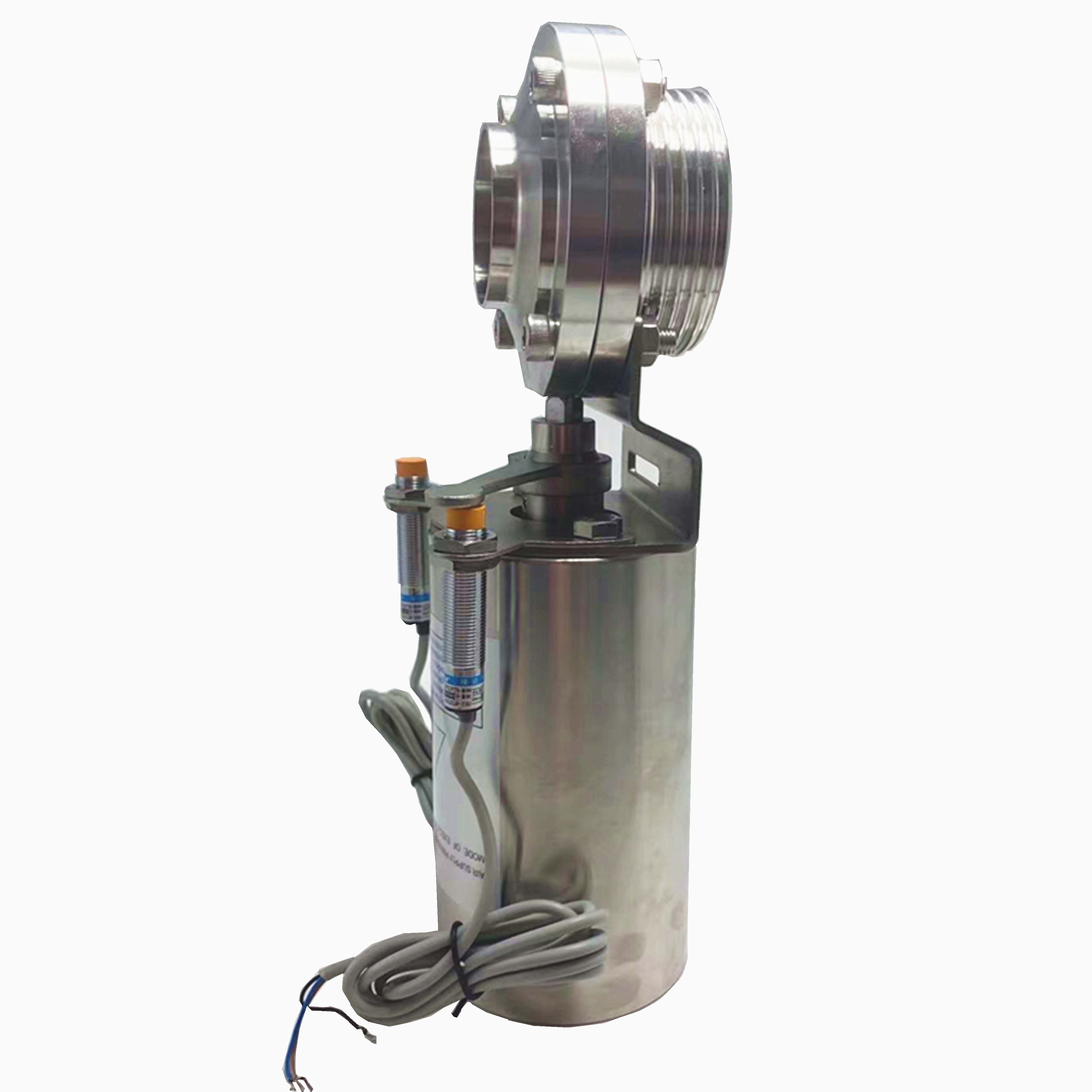 DN80 85 mm Hygienic Hygienic Acero inoxidable Alimento de alimentos SS304 Válvula de mariposa neumática de rosca con actuador neumático 