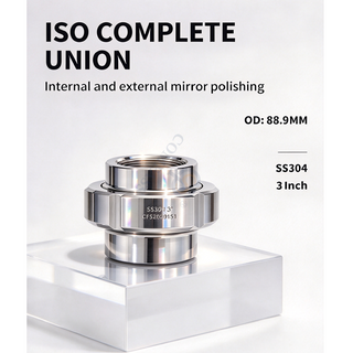 Unión completa ISO OD88.9MM 3 pulgadas SS304 para el procesamiento de alimentos y bebidas