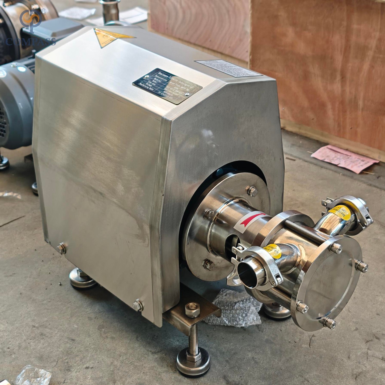 SS304 3KW 380V 3 fases 50HZ grado sanitario alta calidad 1750RPM bombas de impulsor Flexible de triple sujeción con sello mecánico único