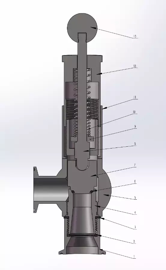 V&aacute;lvula de seguridad sanitaria de acero inoxidable