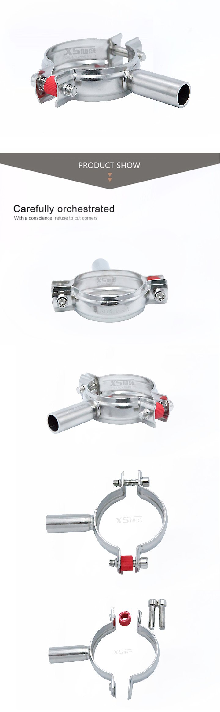 Soporte de tuber&iacute;a de tuber&iacute;a SS304 de acero inoxidable con tuber&iacute;a