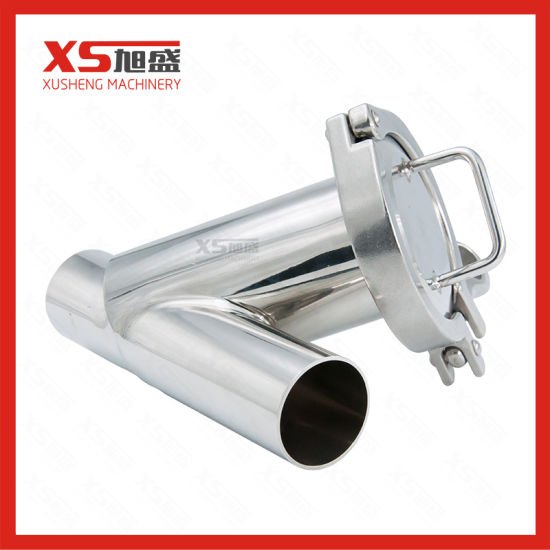 Filtro sanitario tipo Y con abrazadera de acero inoxidable