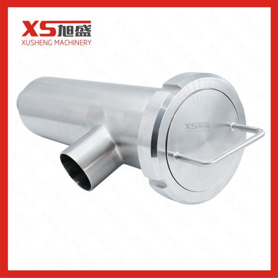 Colador de filtro de ángulo de leche de grado alimenticio sanitario de acero inoxidable Dn80 Ss304