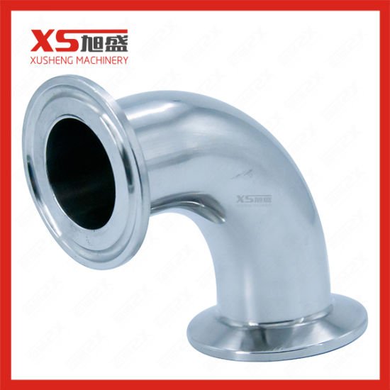 Acero inoxidable SS316L Sujeción sanitaria Curva de codo de 45 grados