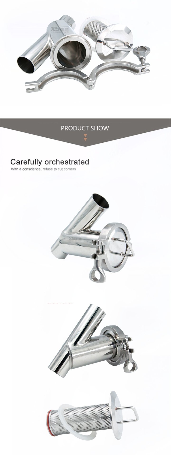 DN32 Acero inoxidable SS304 Y Tipo Higi&eacute;nico Stringster