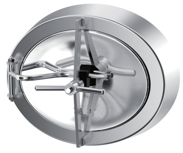 Manway de tanque elíptico sanitario tipo YAC-B de acero inoxidable