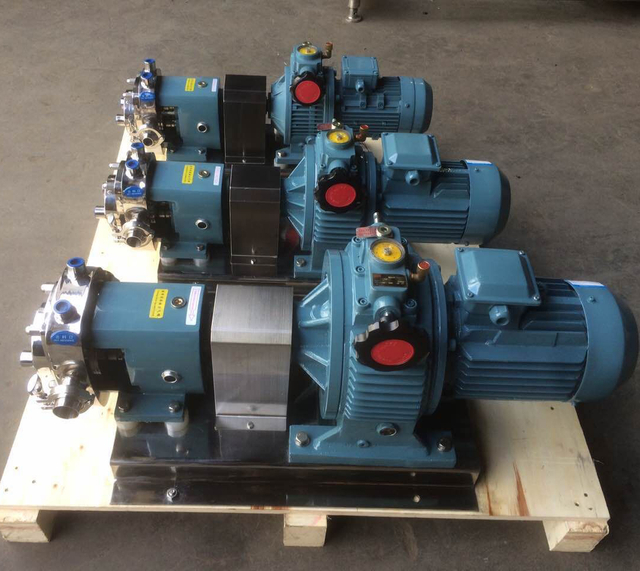 Bomba de lóbulo de rotor de variador continuo de acero inoxidable sanitario