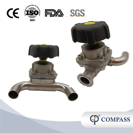 1/2 pulgada 12.7 mm de alta calidad Hygienic Hygienic Acero inoxidable SS316L SMS Cuesta de Diafragma de Type Diafragma Vavle 