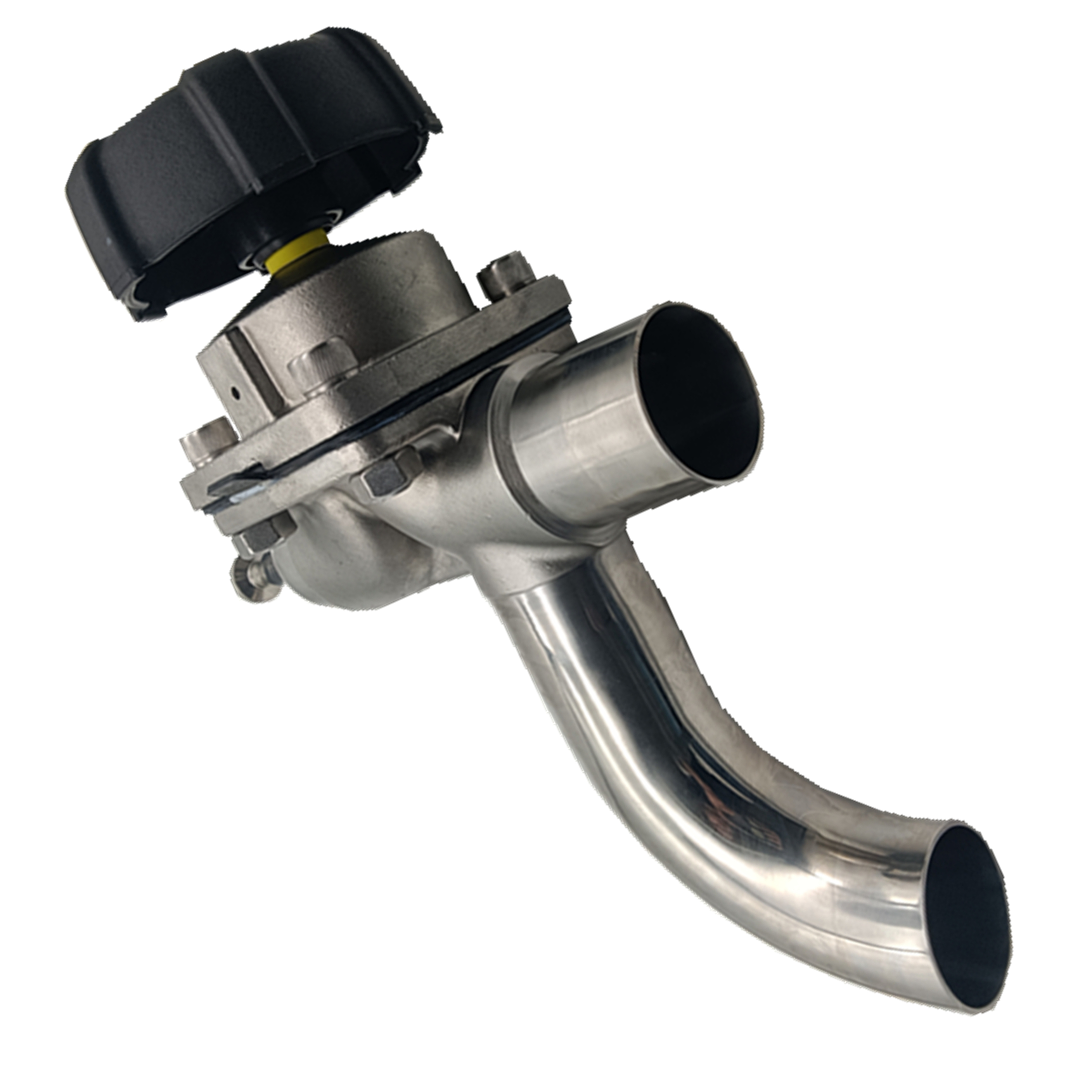 1-1/2 pulgadas × 1/2 pulgadas de alta calidad higiénica acero inoxidable SS316L SMS Tipo de codo de tres vías Vavle 