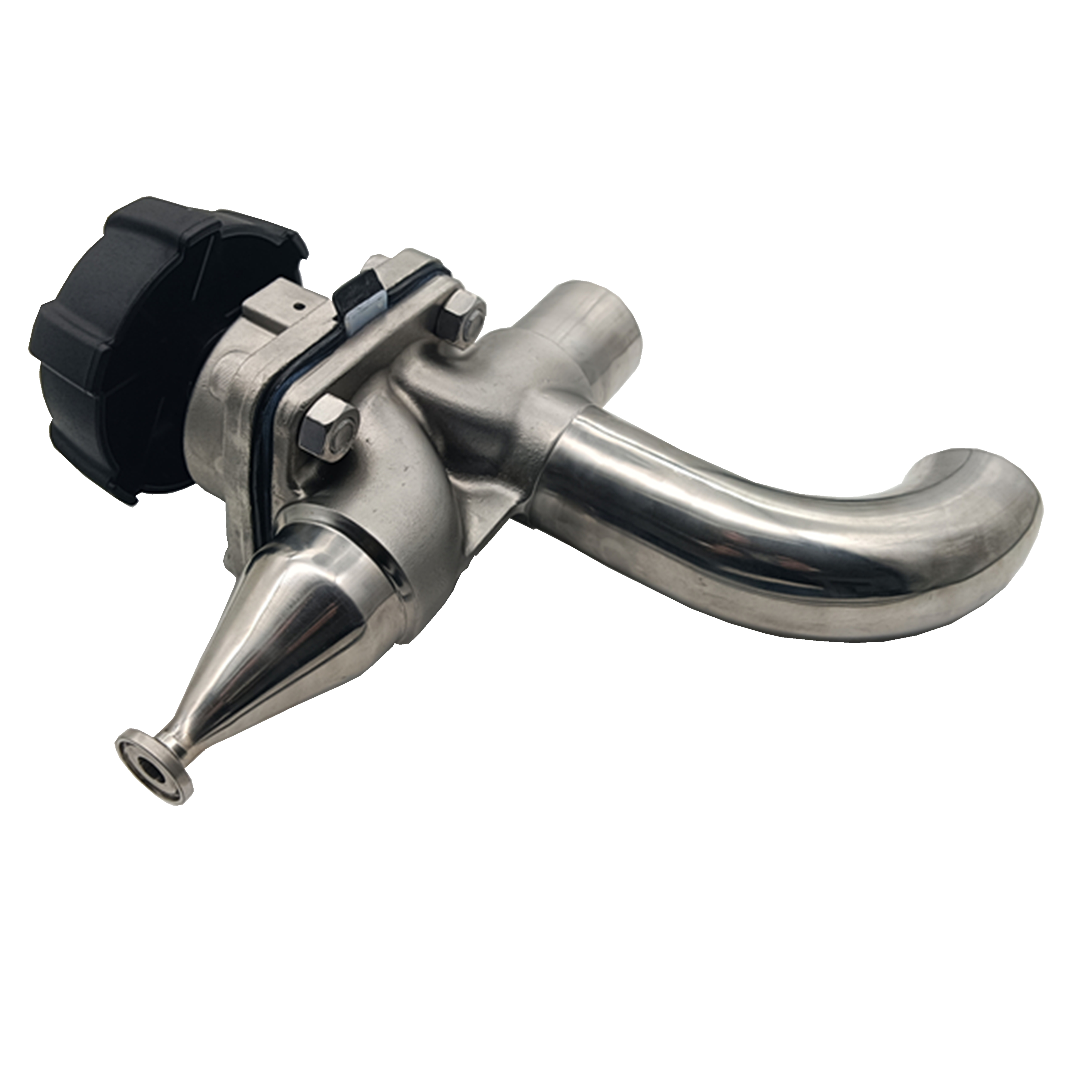 1-1/2 pulgadas × 1/2 pulgadas de alta calidad higiénica acero inoxidable SS316L SMS Tipo de codo de tres vías Vavle 